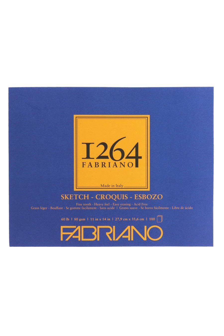 Fabriano 1264 Sketch Pad, 60 lb, 100 Sheets