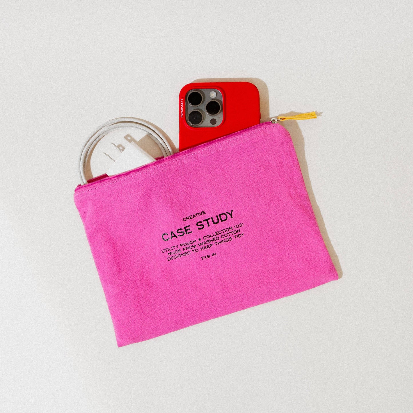Pink Zipper Go Pouch