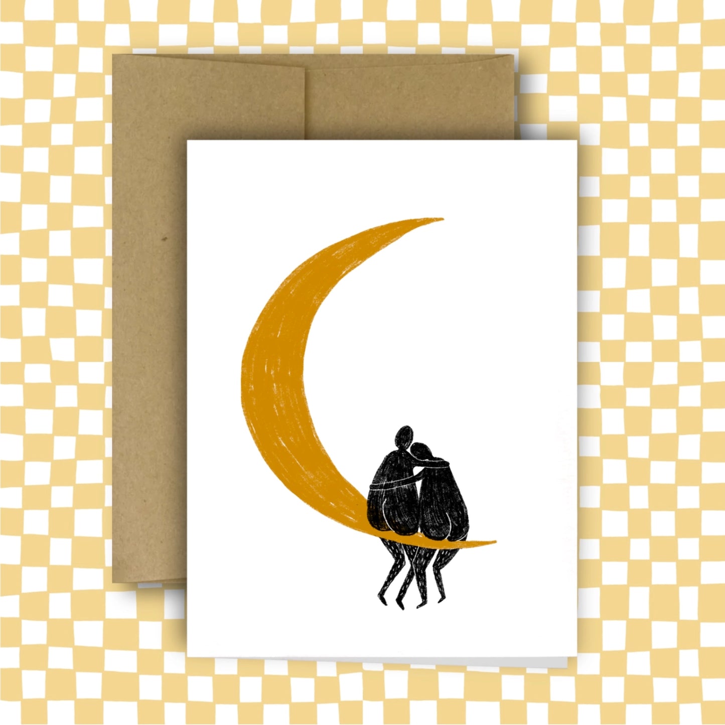 WITH YOU ON A CRESCENT MOON Card