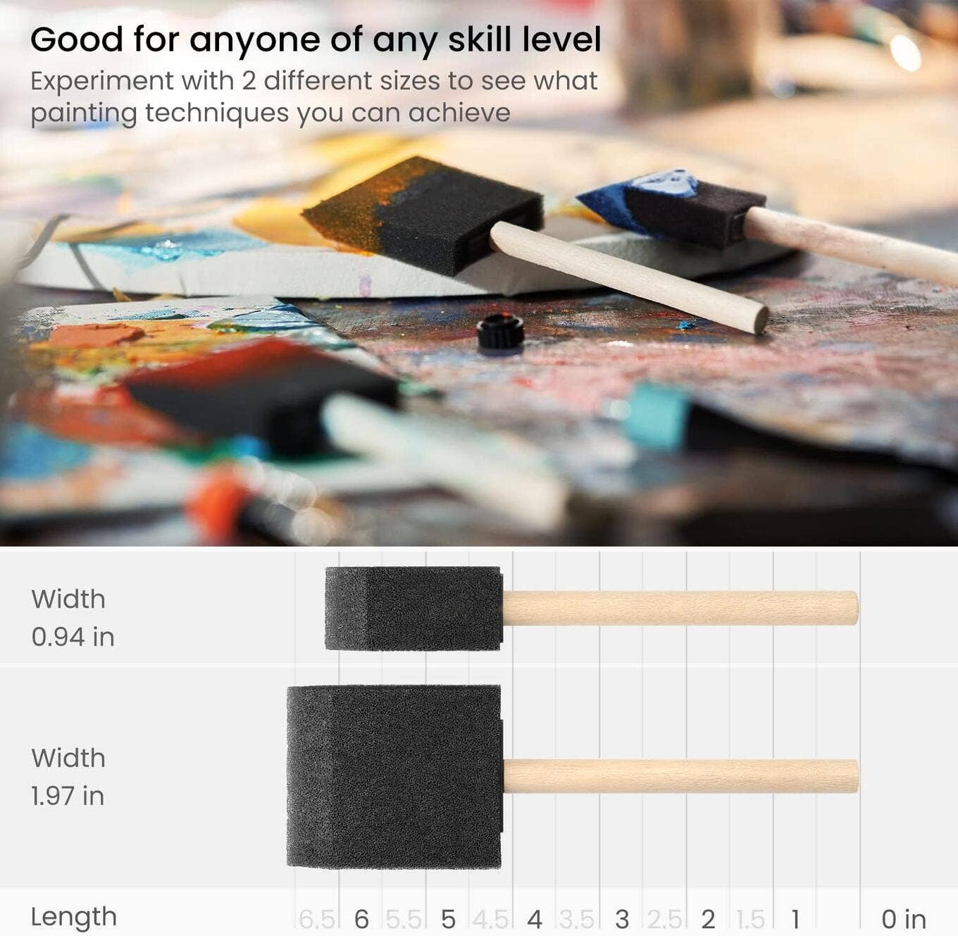Arteza® Foam Brushes