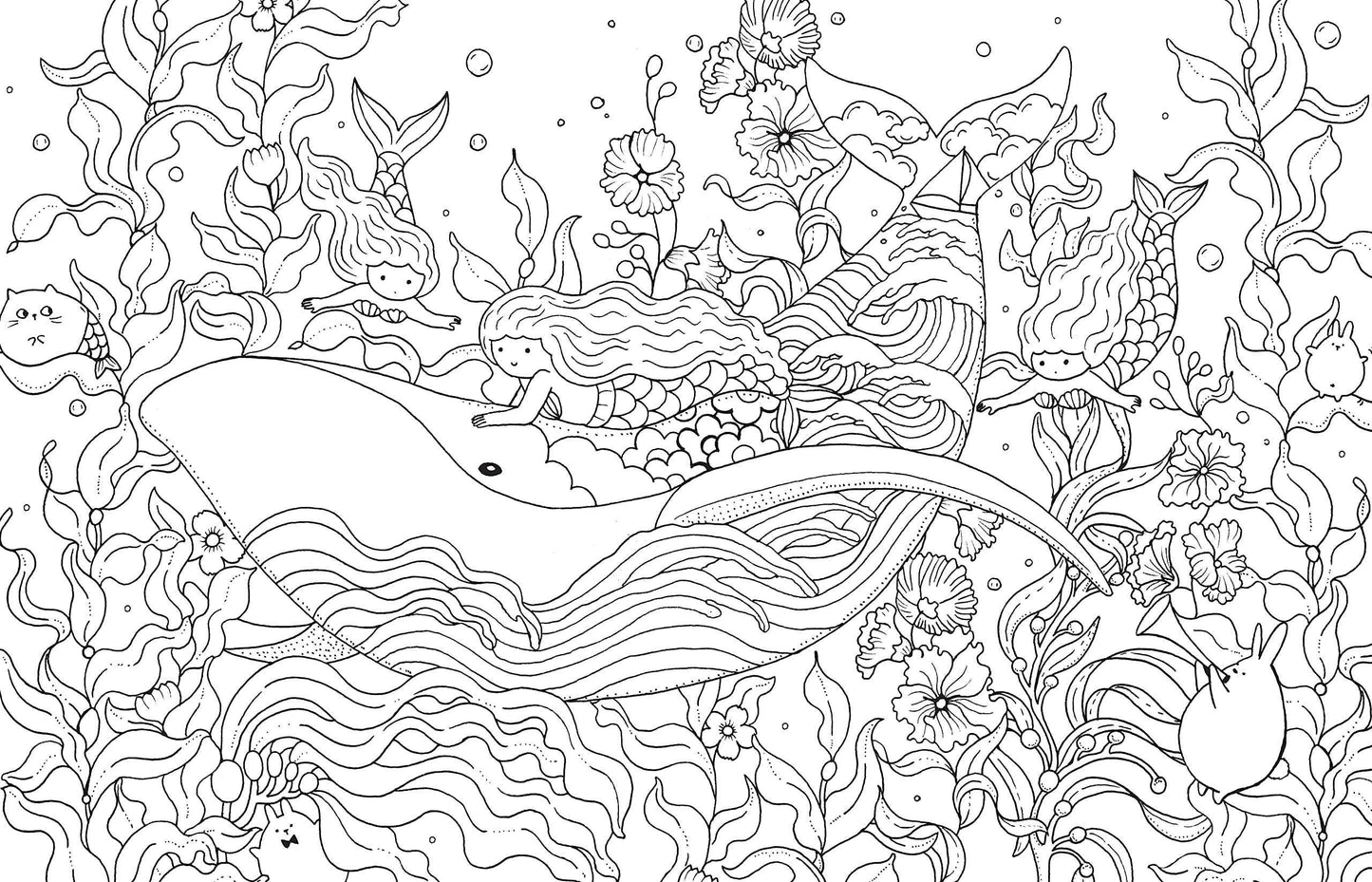 A Million Mermaids Coloring Book by Lulu Mayo