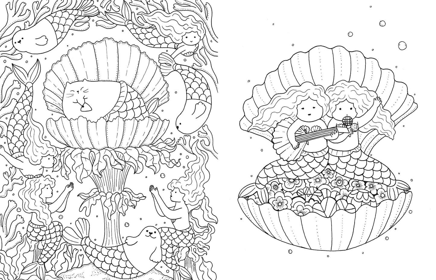 A Million Mermaids Coloring Book by Lulu Mayo