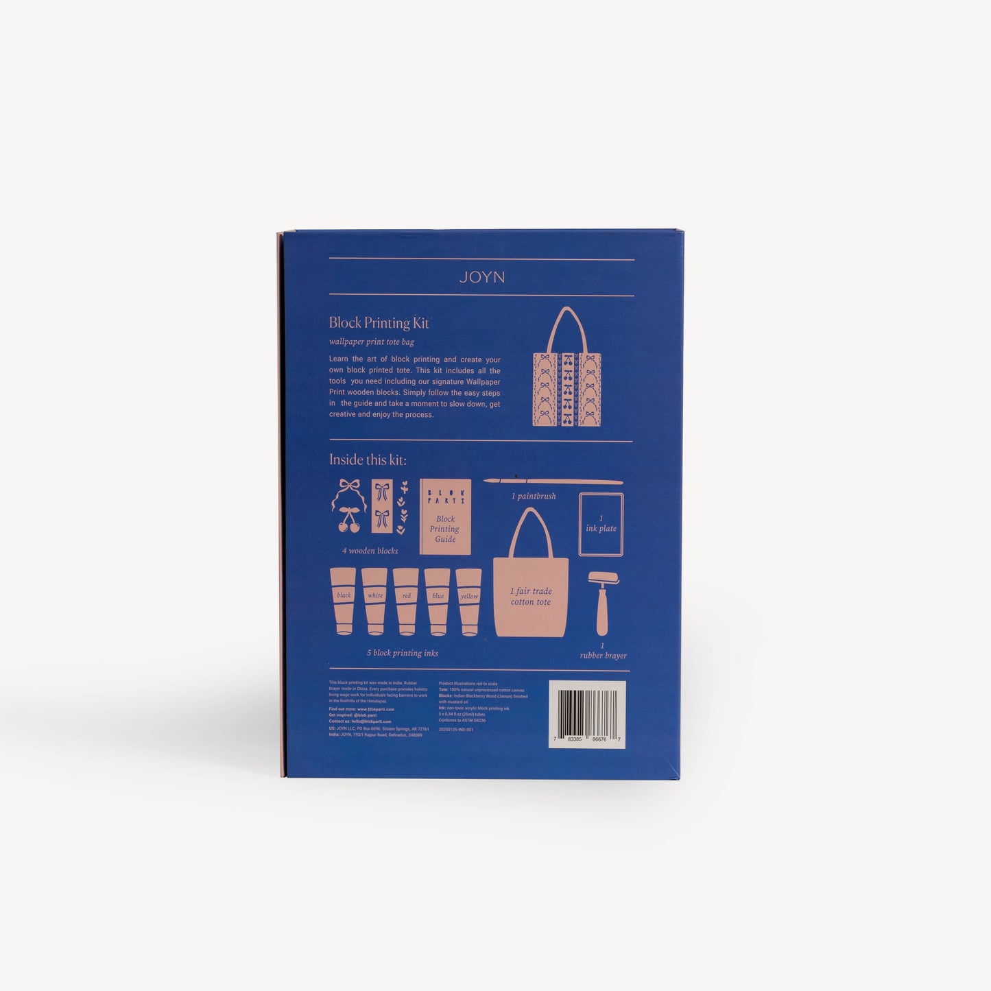 BLOK PARTI Block Printing Kit - Wallpaper Print Tote Bag