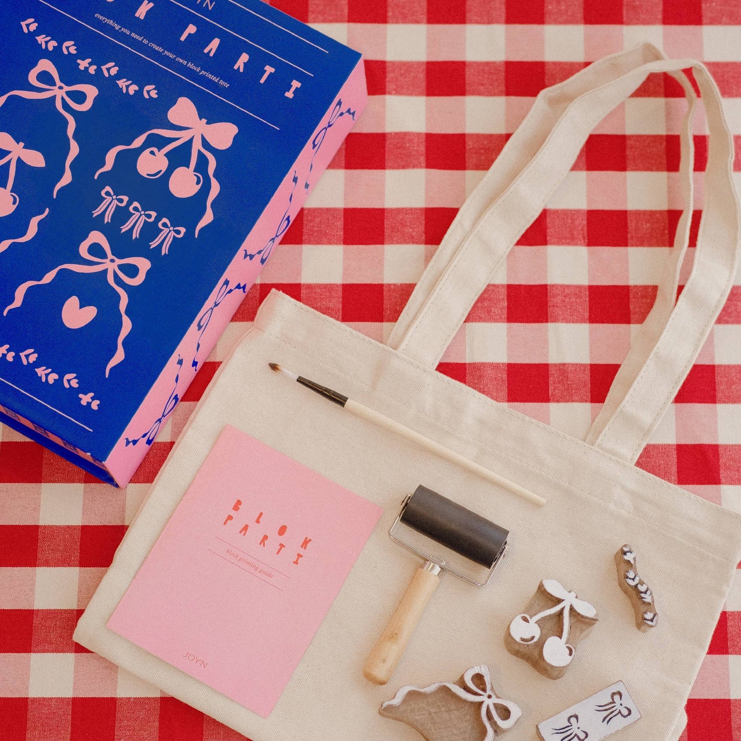 BLOK PARTI Block Printing Kit - Wallpaper Print Tote Bag