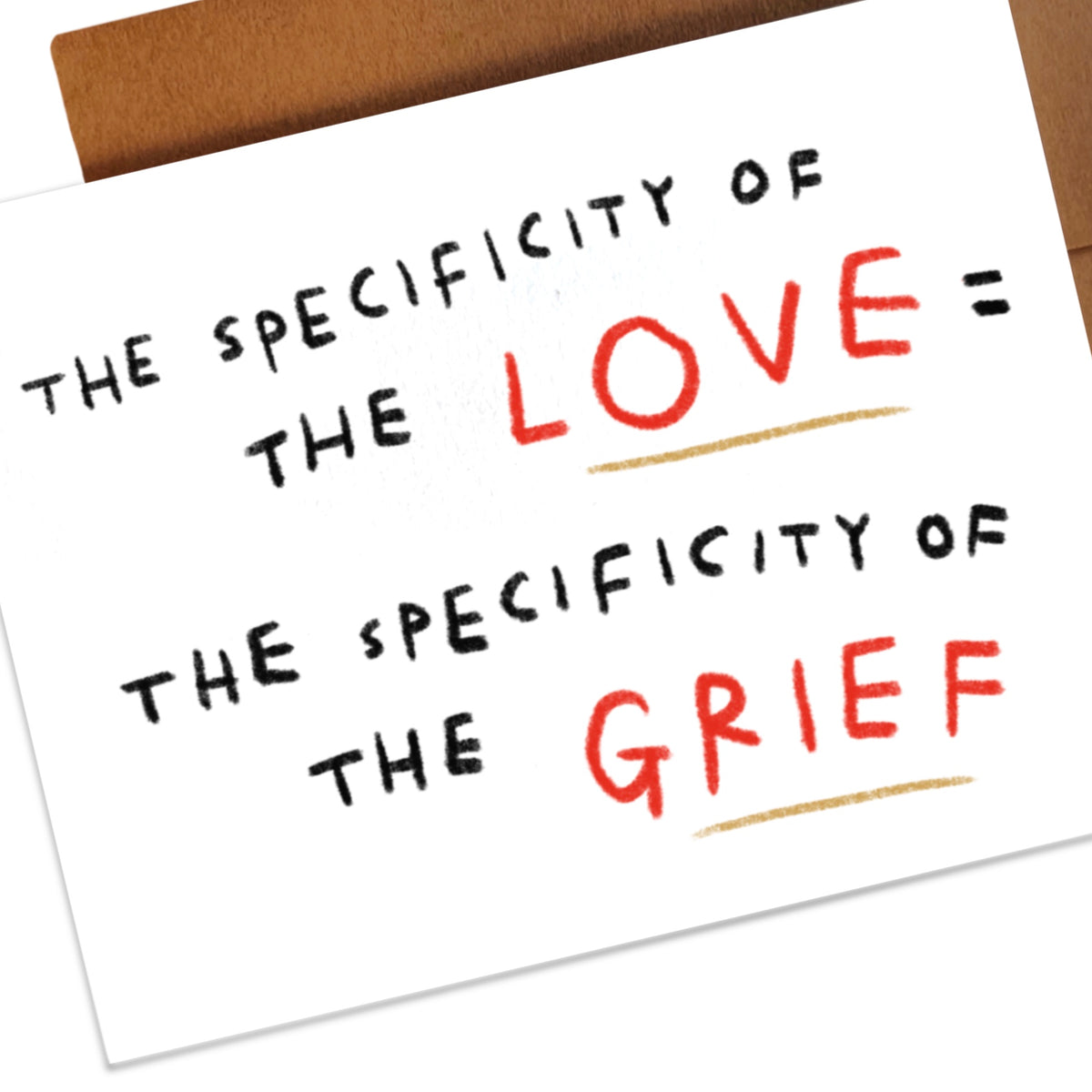 THE SPECIFICITY OF THE LOVE card ~ Amy Lin X Rani Ban