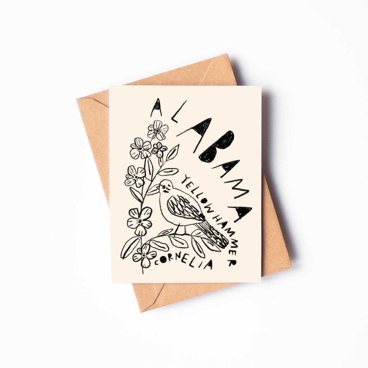 STATE FLOWER & BIRD GREETING CARD