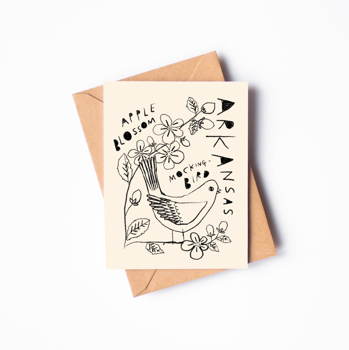 STATE FLOWER & BIRD GREETING CARD