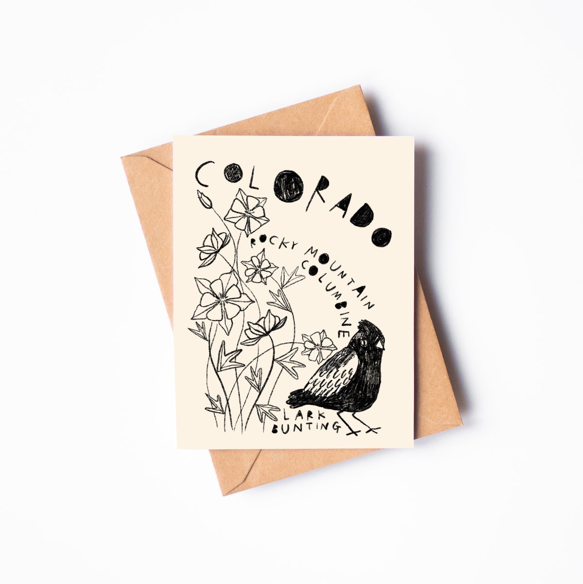 STATE FLOWER & BIRD GREETING CARD