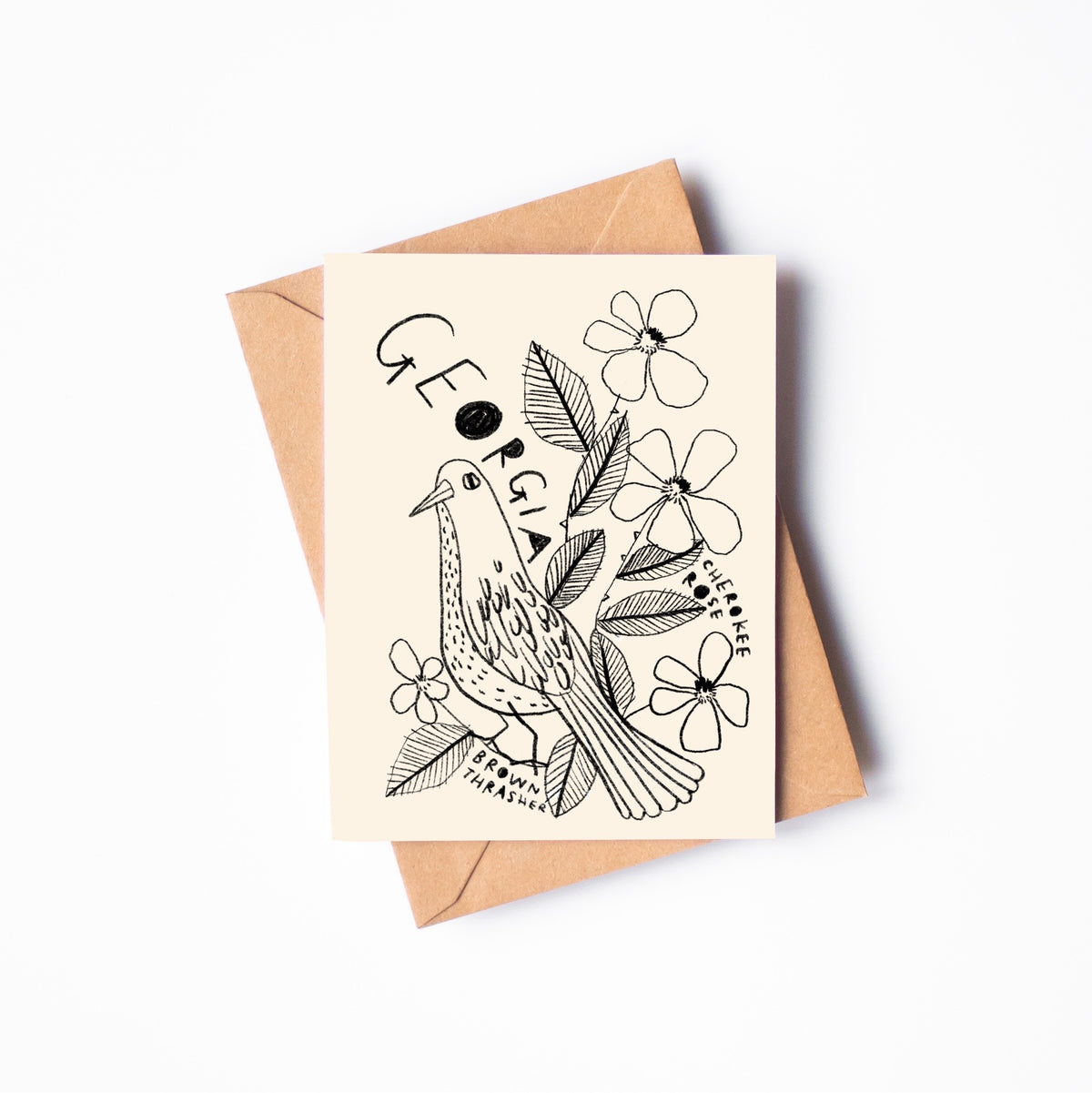STATE FLOWER & BIRD GREETING CARD