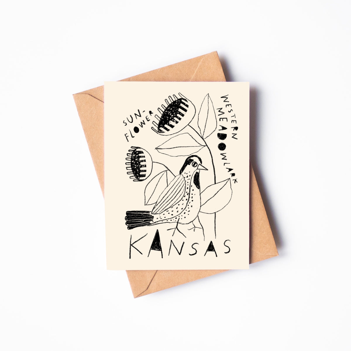 STATE FLOWER & BIRD GREETING CARD