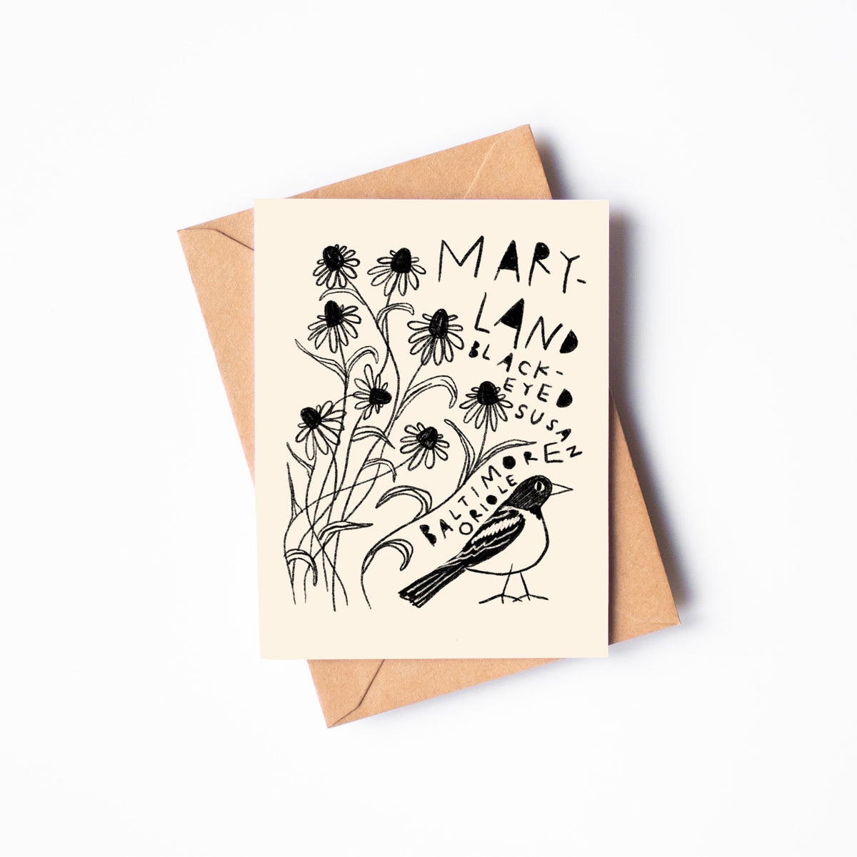STATE FLOWER & BIRD GREETING CARD