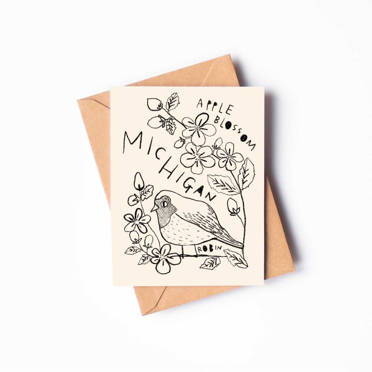 STATE FLOWER & BIRD GREETING CARD