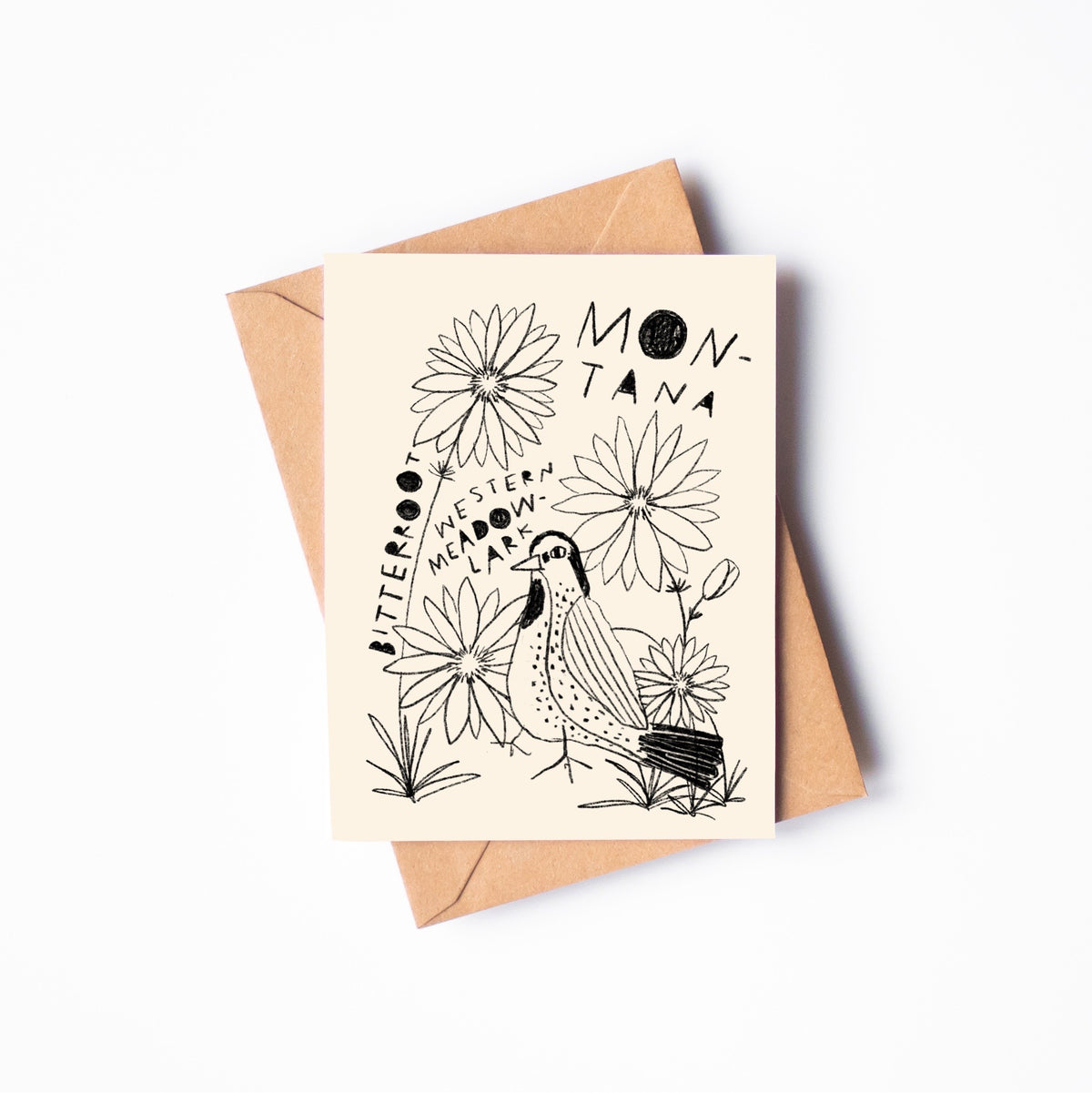 STATE FLOWER & BIRD GREETING CARD