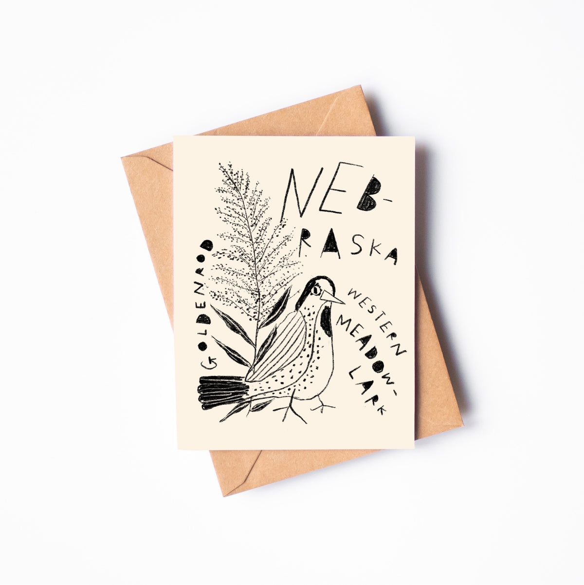 STATE FLOWER & BIRD GREETING CARD