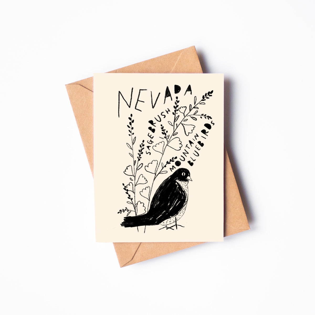 STATE FLOWER & BIRD GREETING CARD