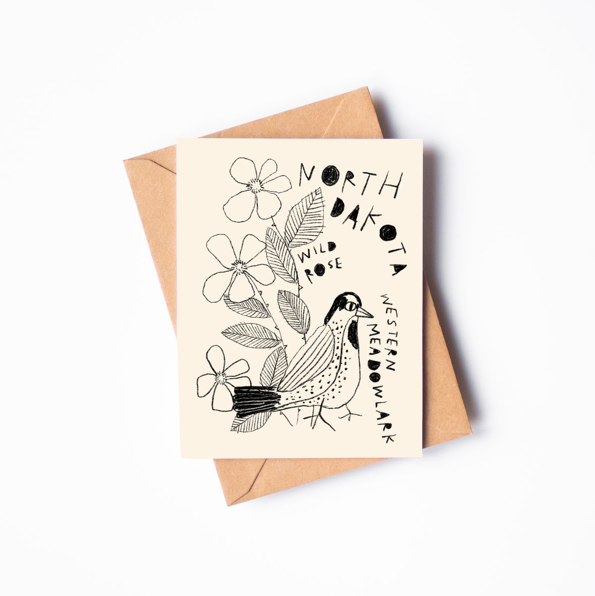 STATE FLOWER & BIRD GREETING CARD
