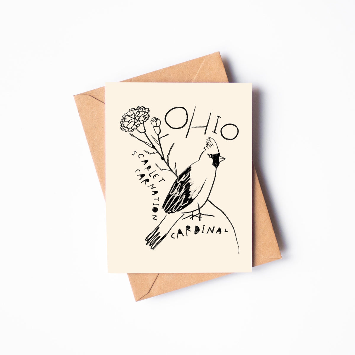 STATE FLOWER & BIRD GREETING CARD