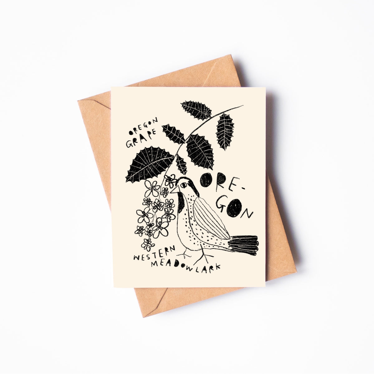 STATE FLOWER & BIRD GREETING CARD