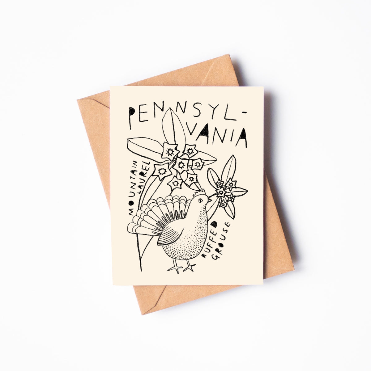 STATE FLOWER & BIRD GREETING CARD