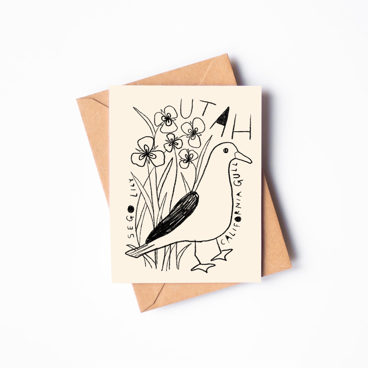 STATE FLOWER & BIRD GREETING CARD