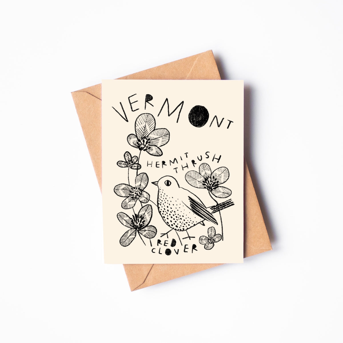 STATE FLOWER & BIRD GREETING CARD