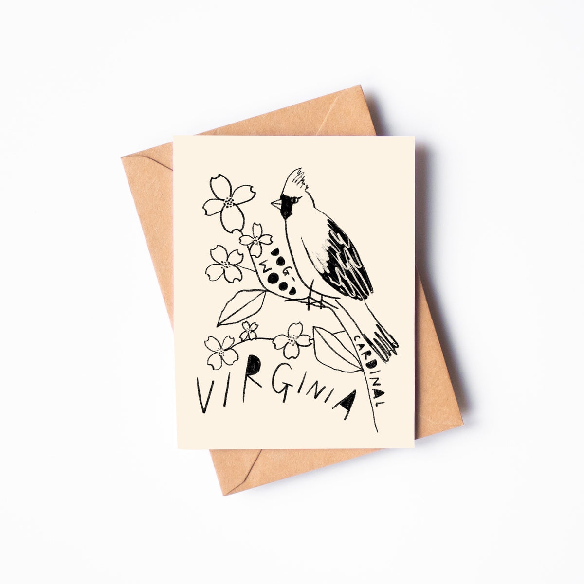 STATE FLOWER & BIRD GREETING CARD