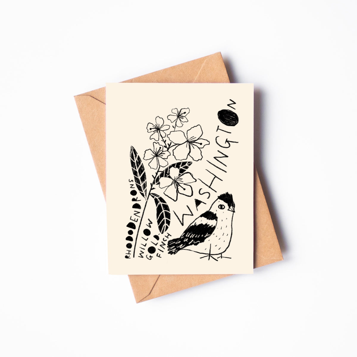 STATE FLOWER & BIRD GREETING CARD